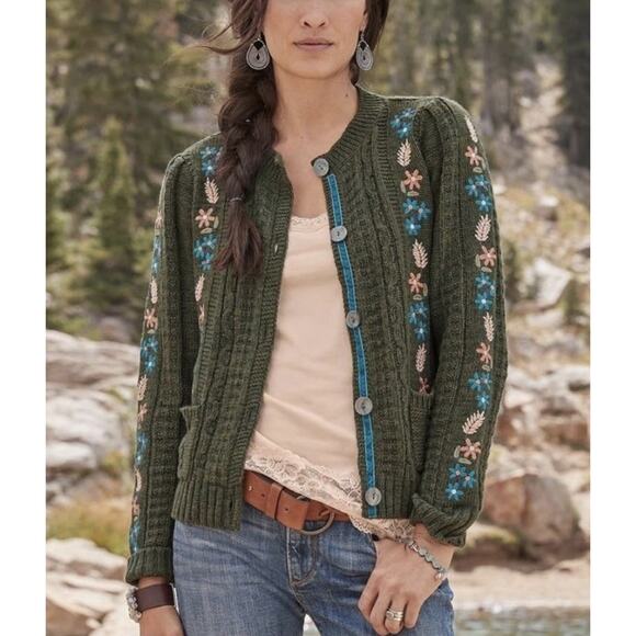 Sundance Northridge Cardigan Women’s Size M Embroidered Boho￼ - Picture 1 of 7